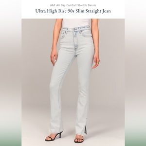 A&F Ultra High Rise 90s Slim Straight Jean